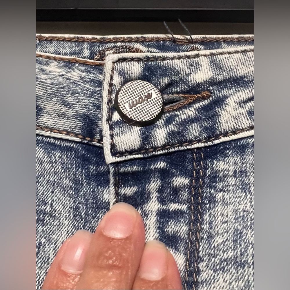 Y2K Wax Jeans Blue Acid Wash Straight Leg Denim | Retro | Classic - Picture 4 of 12